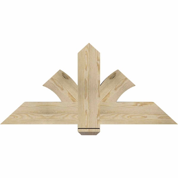 Ekena Millwork Redmond Rough Sawn Timber Gable Bracket, Douglas Fir, 48"W x 22"H x 4"D x 6"F, 11/12 Pitch GBW048X22X0406RED00RDF - main